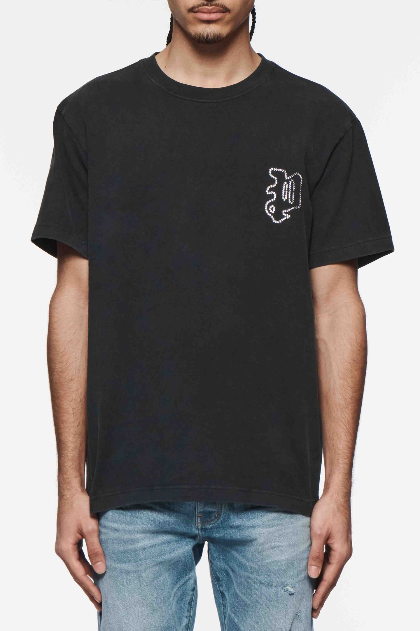 Purple Brand (Black Gothic Crystals Tee)