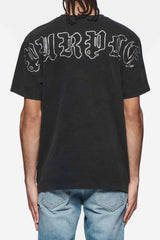 Purple Brand (Black Gothic Crystals Tee)