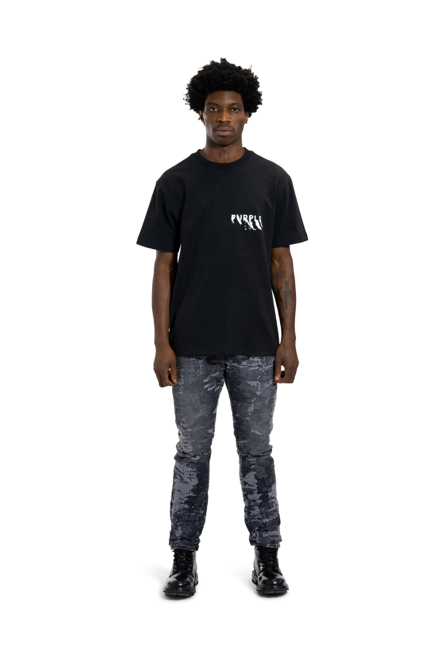 Purple Brand Heavy Jersey Ss Tee Black