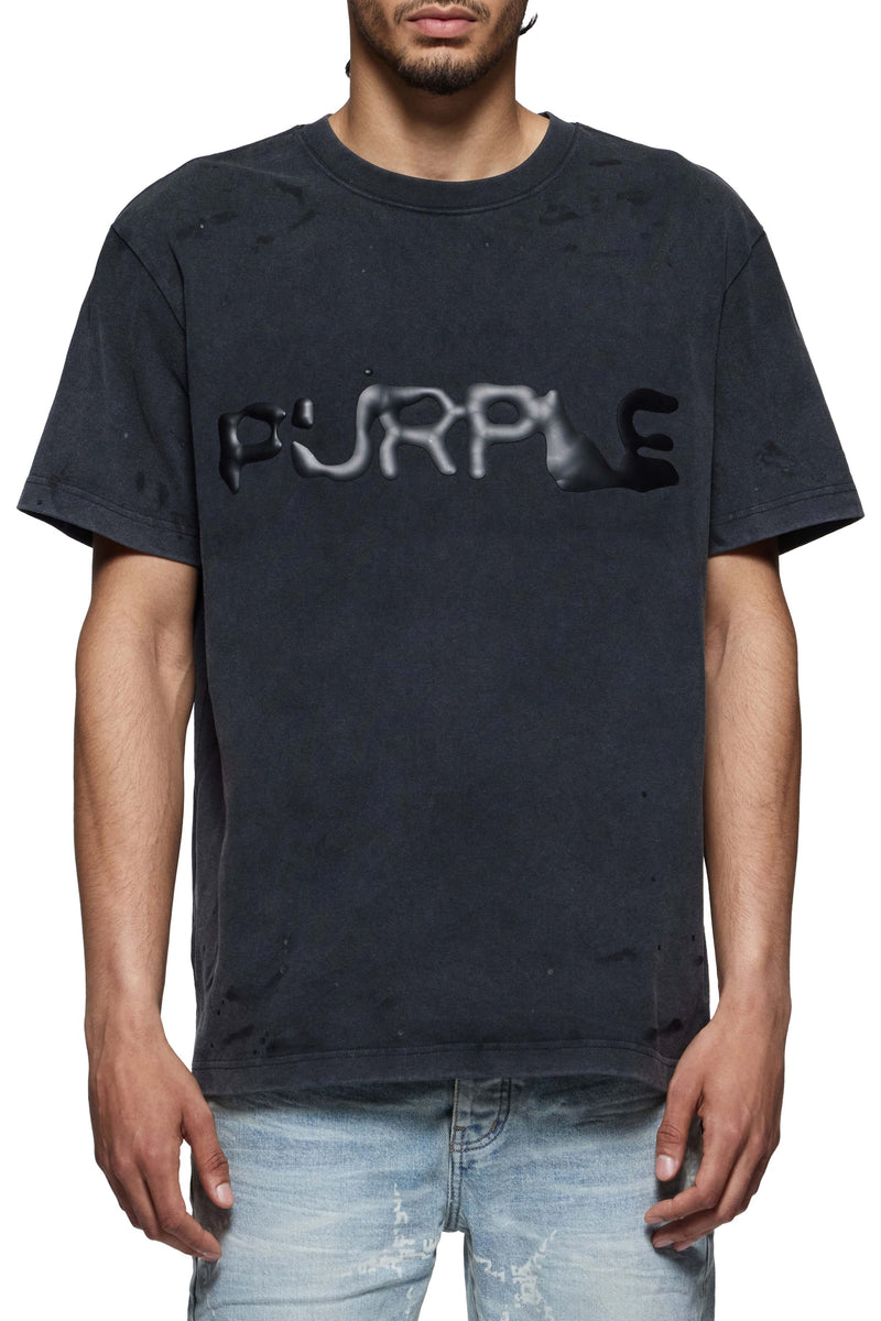 Purple brand black Liquid Wordmark hwt jersey ss t-shirt