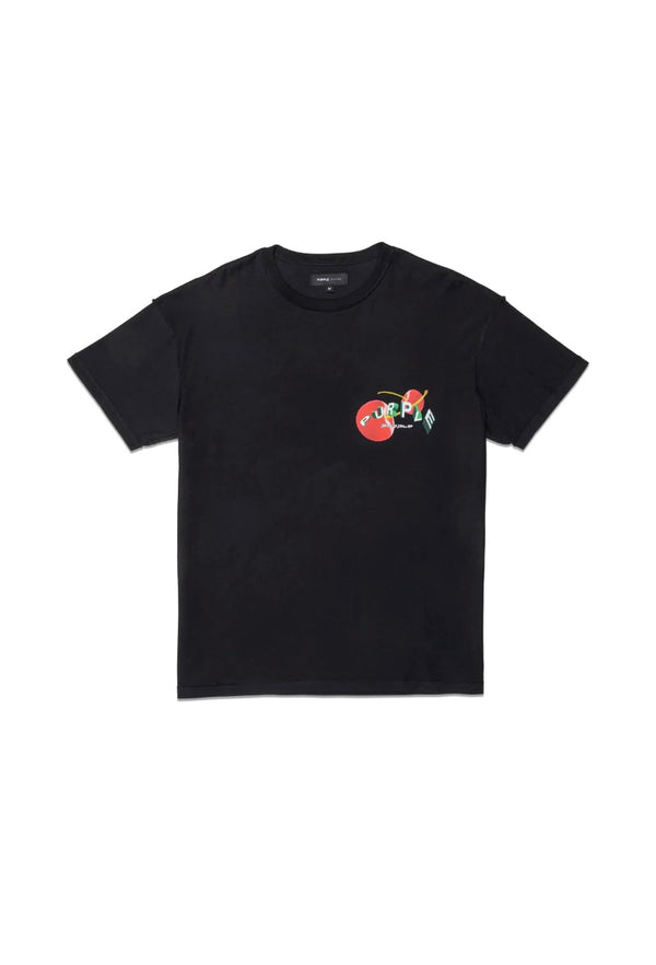 Purple brand (black textured inside out t-shirt)