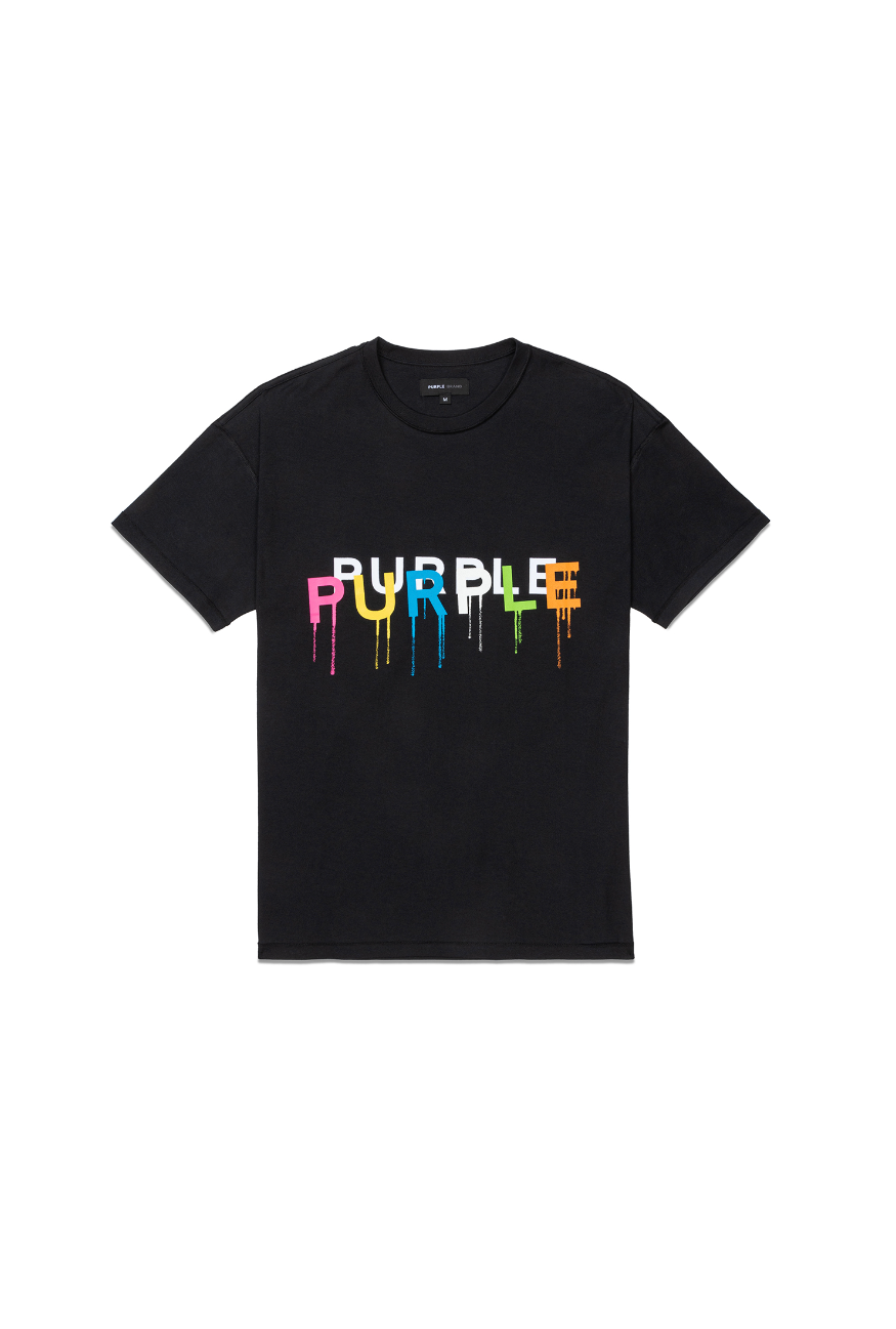 Purple brand (black textured inside out t-shirt)
