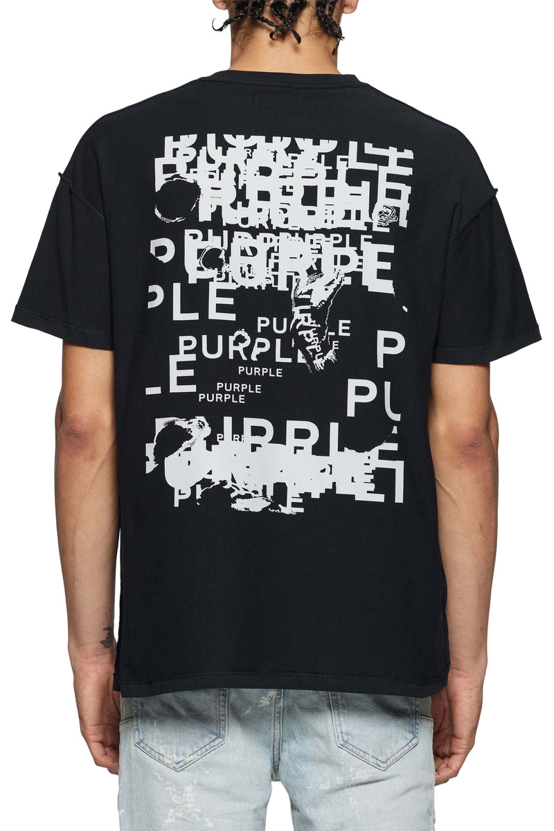 Purple brand black textured inside out t-shirt