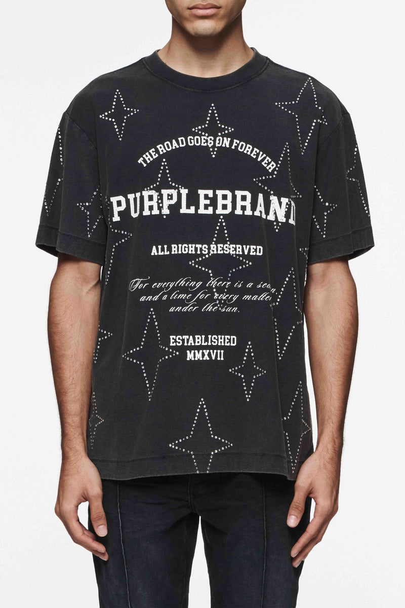 Purple brand (black textured jersey t-shirt)