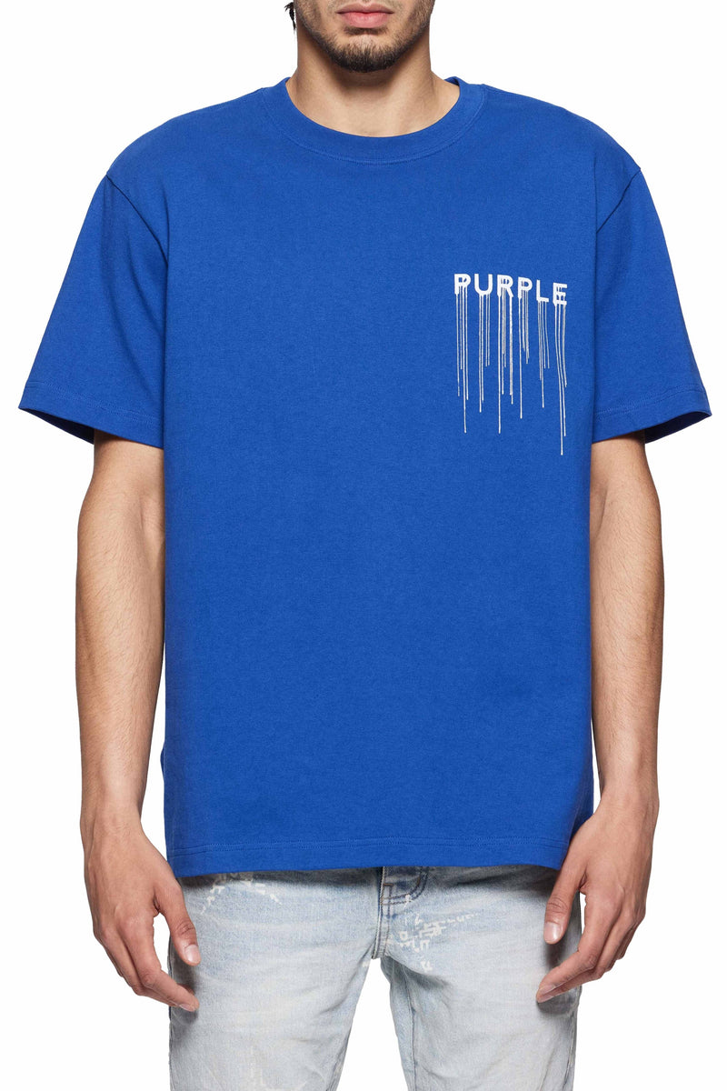 Purple brand Blue wordmark drip jersey ss t-shirt