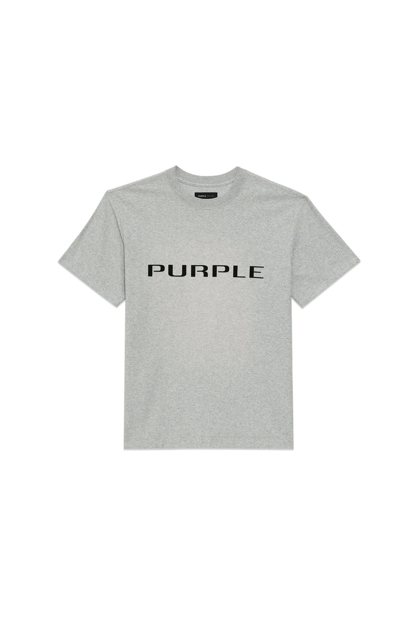 Purple Brand (Heather Grey Wordmark T-Shirt)