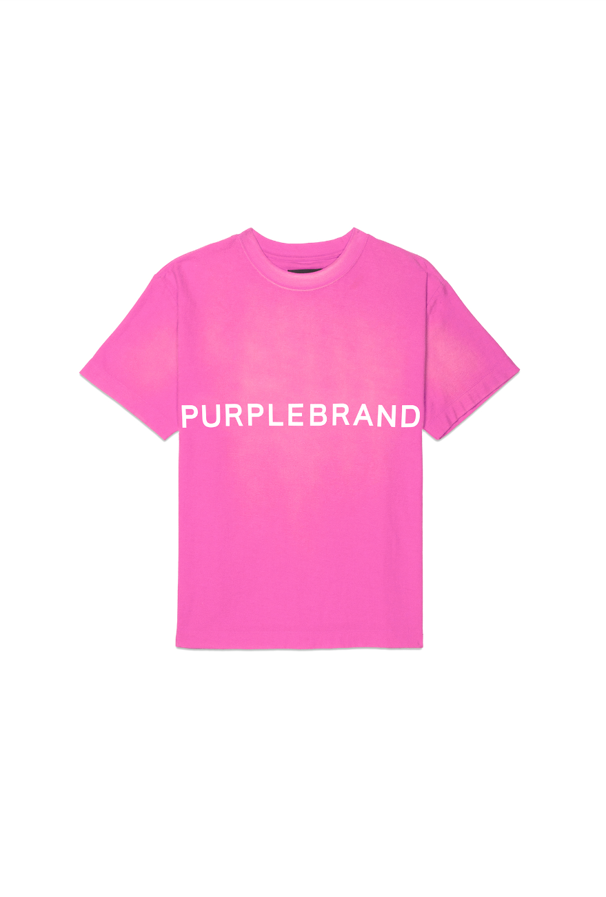 Purple Brand ★ ロゴ テクスチャード Tシャツ Purple Brand - テクスチャード・ジャージー ロゴTシャツ を