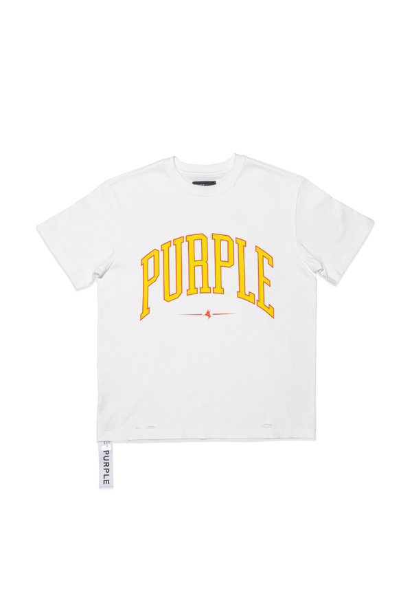 Purple brand (white heavy jersey t-shirt)