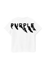 Purple Brand Painted Wordmark Tee White