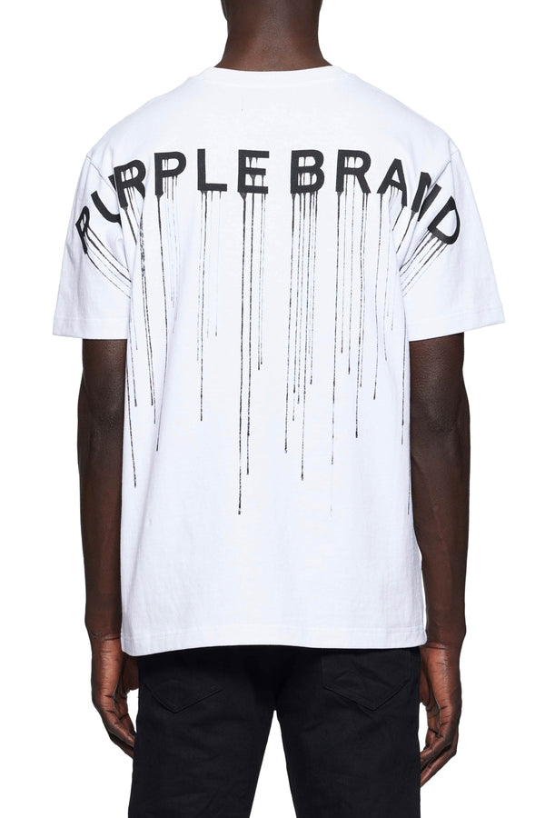 Purple brand white wordmark drip jersey ss t-shirt