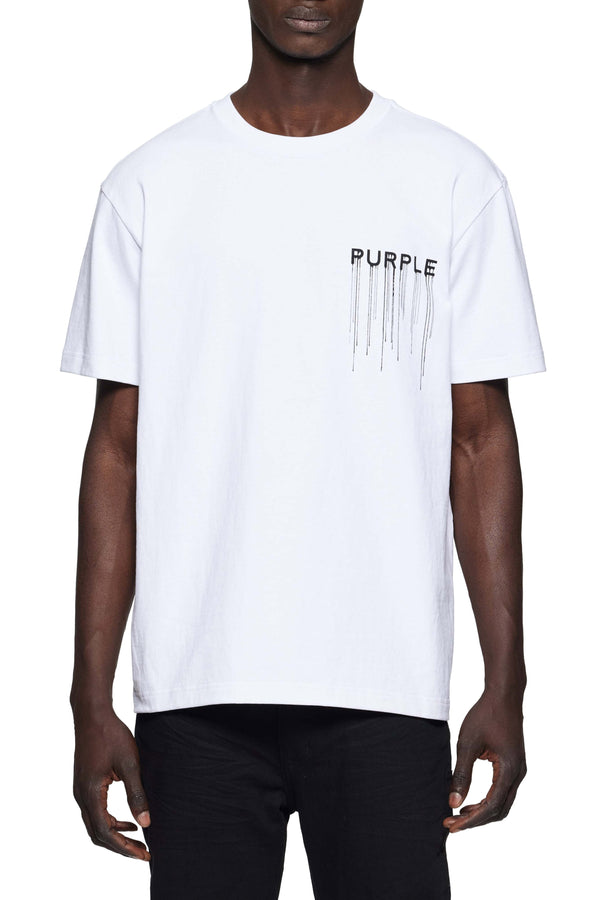 Purple brand white wordmark drip jersey ss t-shirt