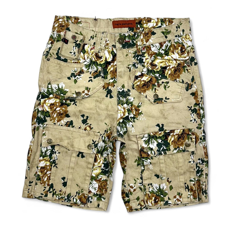 Rare Element (Cream  "flower denim short)