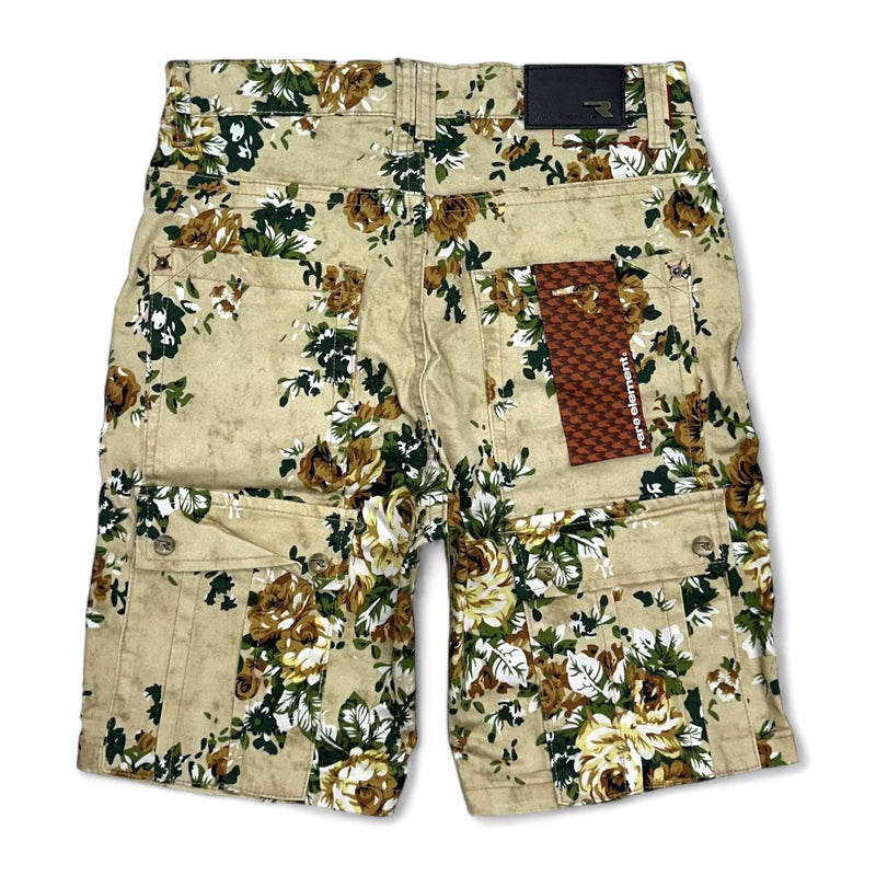 Rare Element (Cream  "flower denim short)