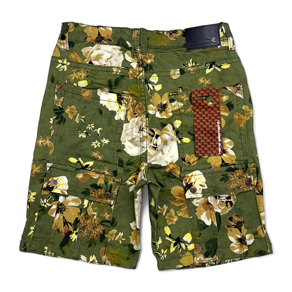 Rare Element (Green "flower denim short)