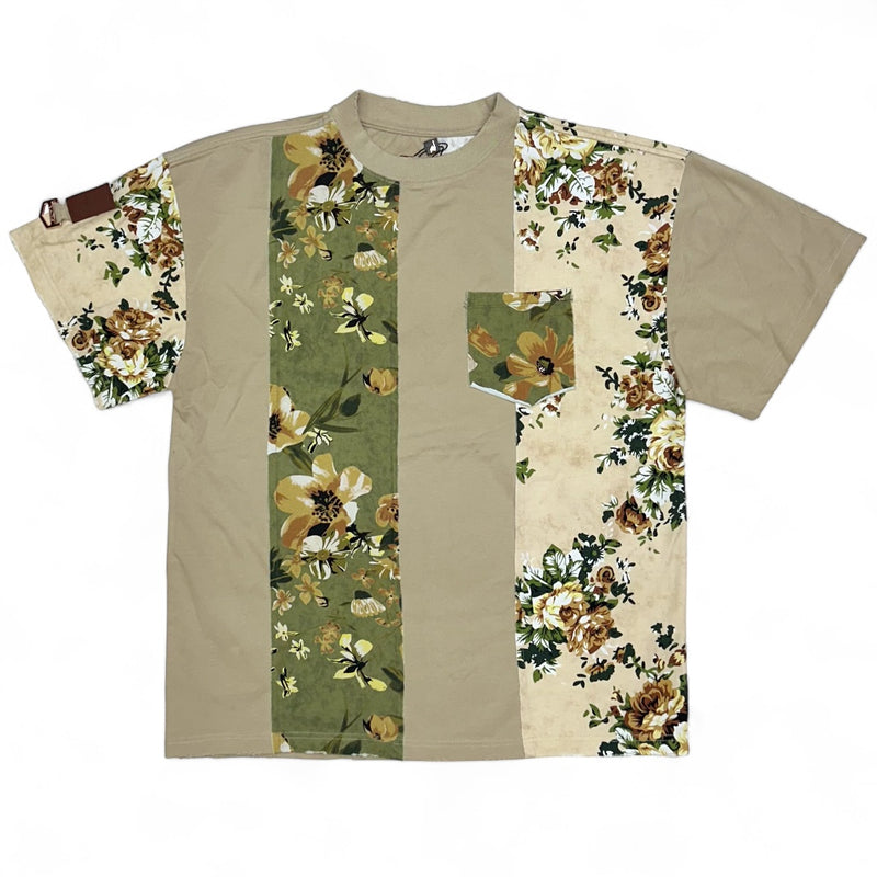 Rare Element (Cream  "flower knit t-shirt)