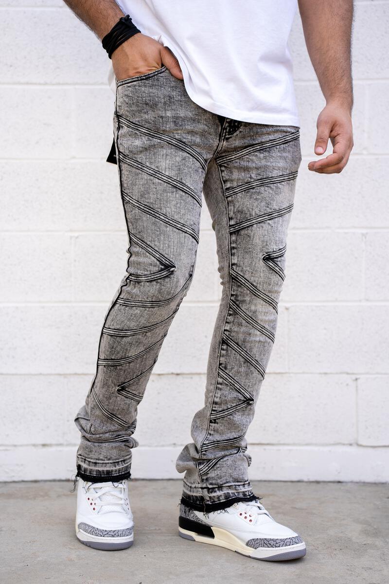 Reelistik nyc (grey adonis stacked premium denim jean)