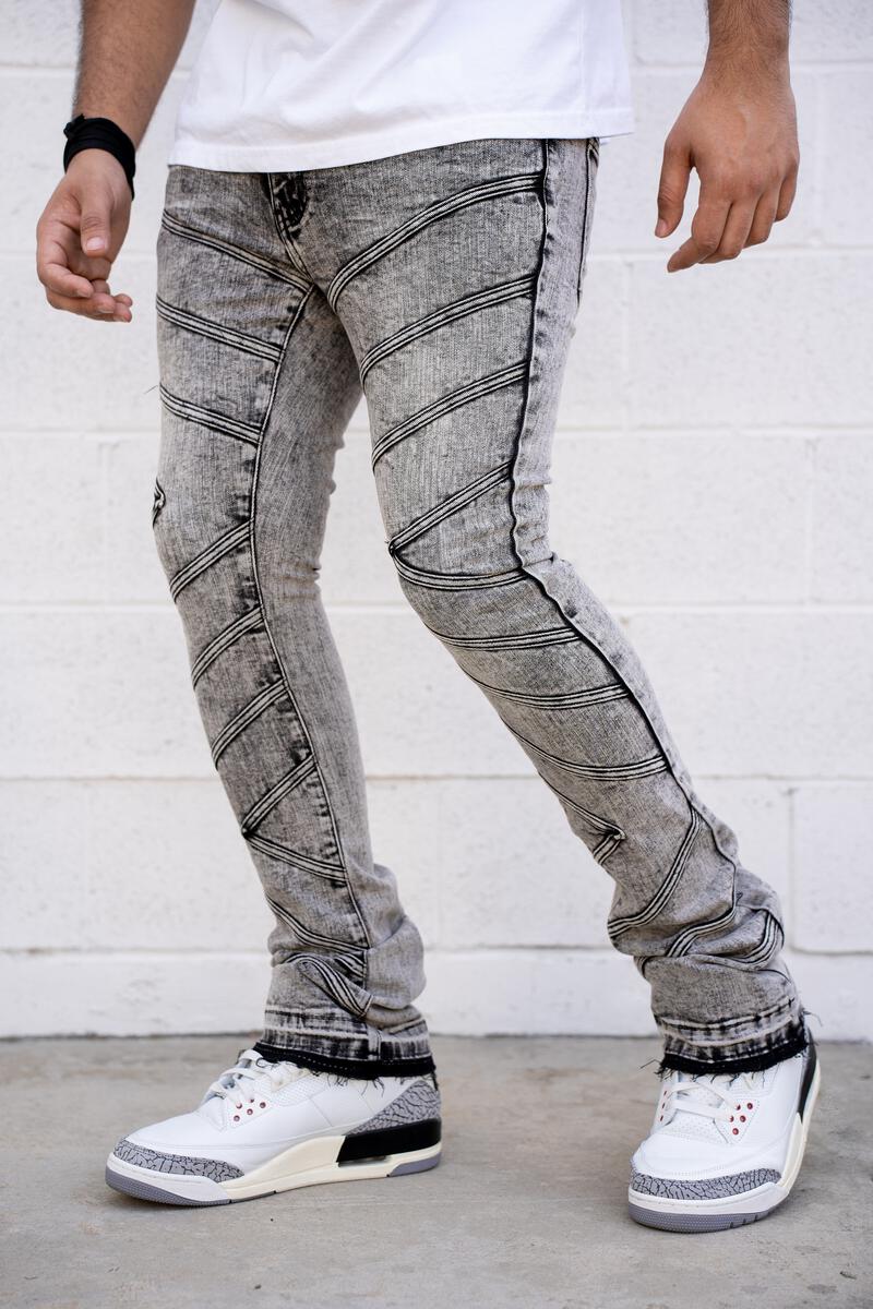 Reelistik nyc (grey adonis stacked premium denim jean)