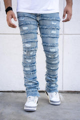 Reelistik nyc (light blue pierre stacked premium denim jean)