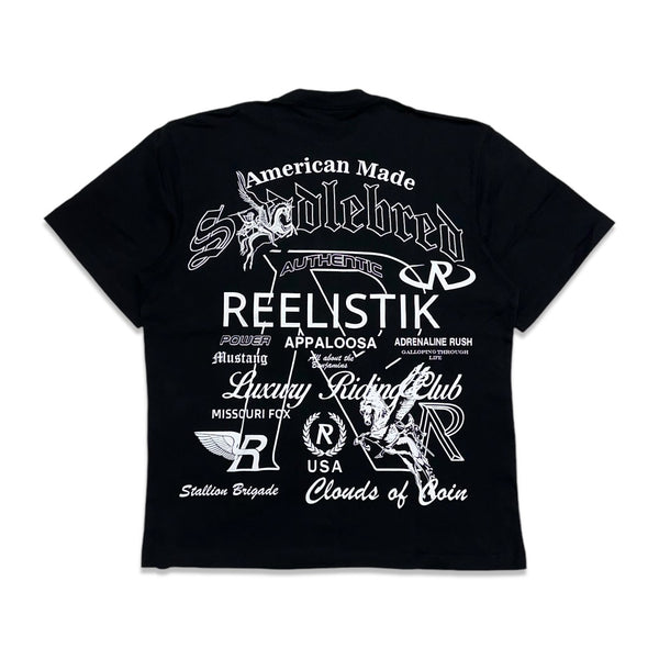 Reelistik black saddlebred t-shirt