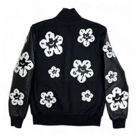 Roku Studio Black “Tear Drip Floral Varsity Jacket