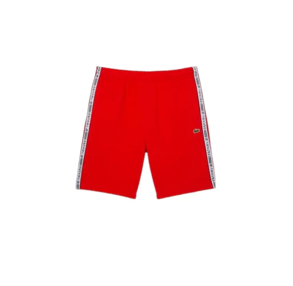 Lacoste (Men's red cotton flannel jogger short)