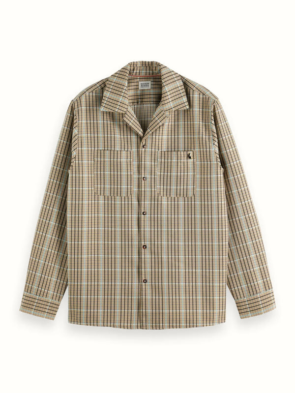 Scotch & soda (Brown check Relaxed-Fit Viscose Check Shirt)