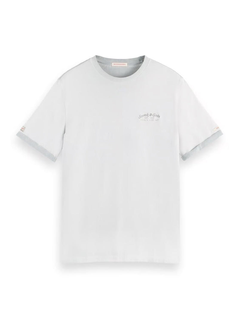 Scotch & Soda (Garment dye chest artwork t-shirt)