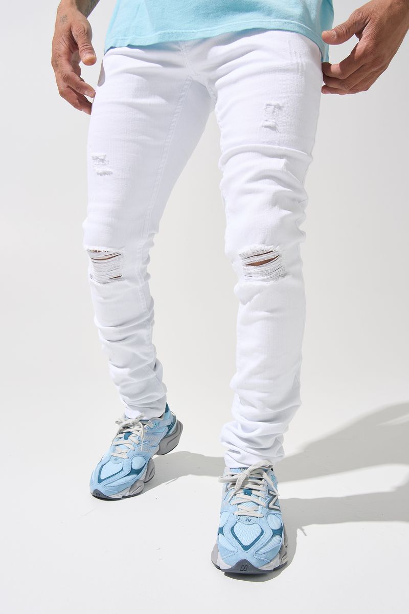 【虹タグ】SERENADE White slimfit jeans 30 Serenede White 