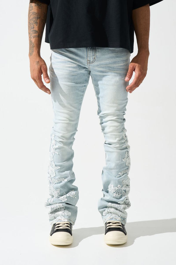 Serenede (Blue "garden lace stacked jean)