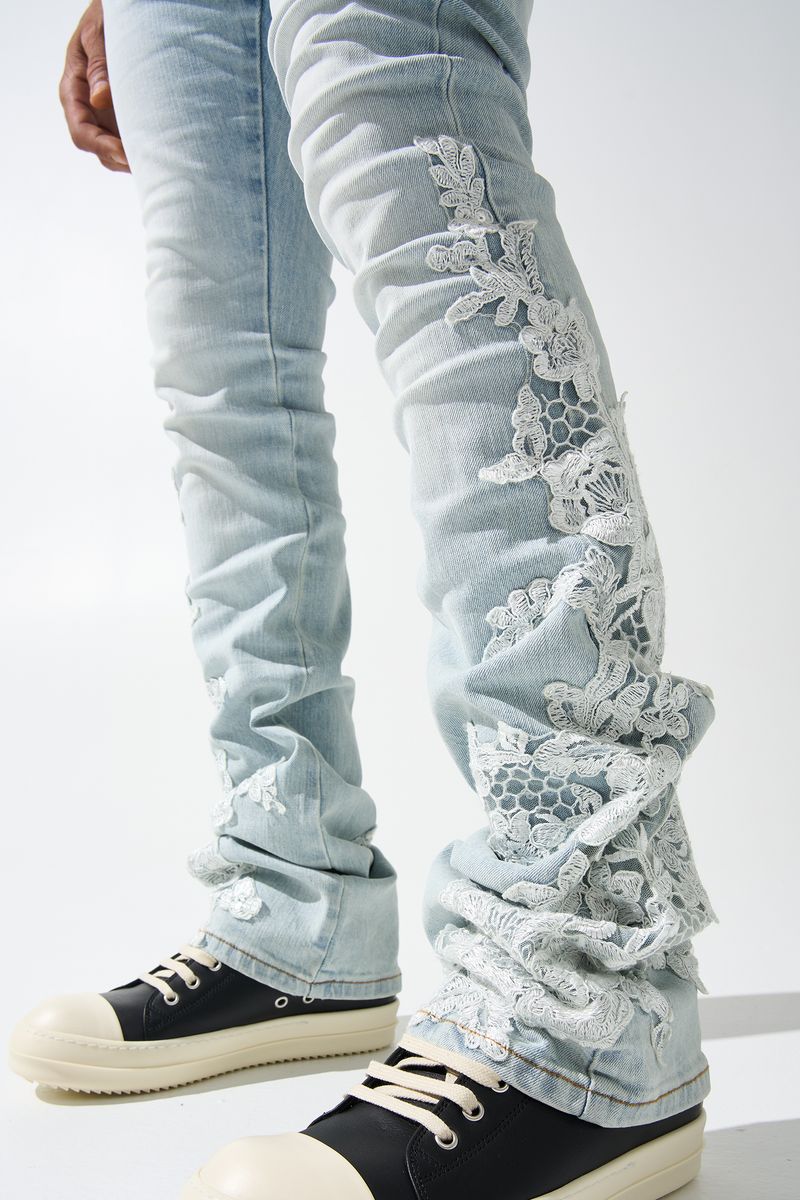 Serenede (Blue "garden lace stacked jean)