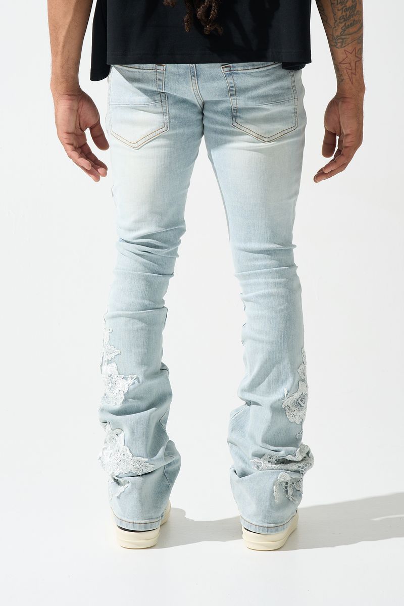 Serenede (Blue "garden lace stacked jean)