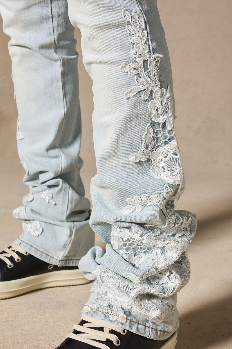 Serenede (Blue "garden lace stacked jean)