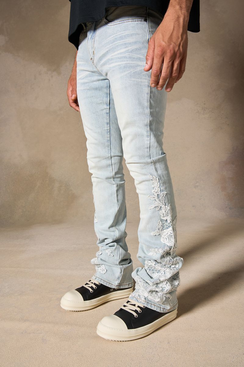 Serenede (Blue "garden lace stacked jean)