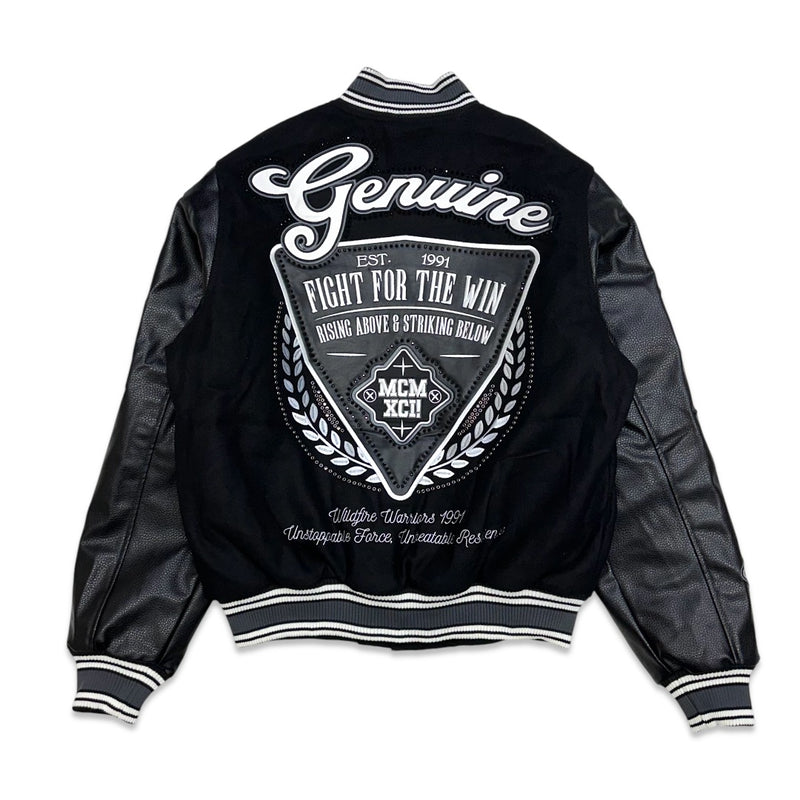 Smoke rise (Black "fight for the win varsity jacket)