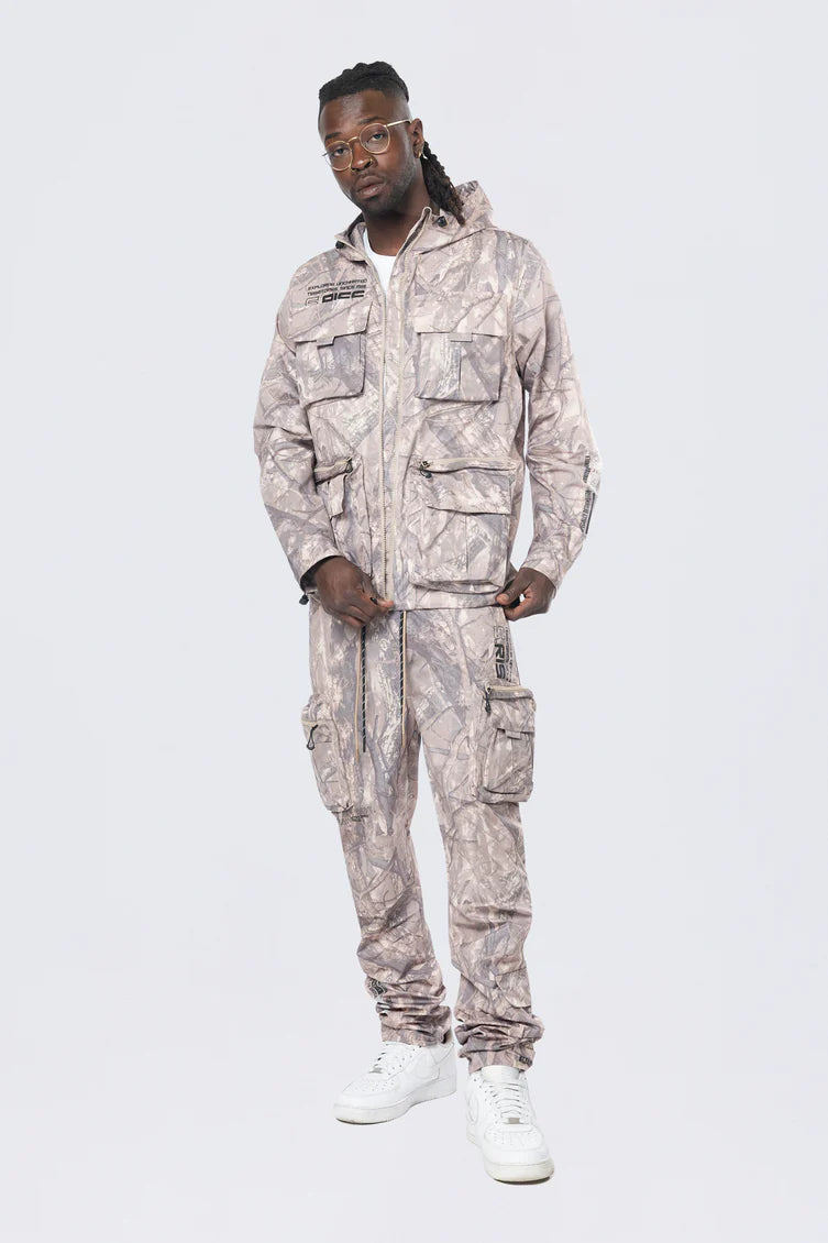 Smoke Rise (khaki Camo Utility Windbreaker Jacket)