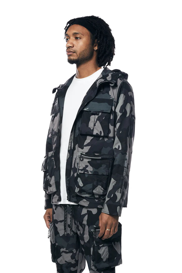 Smoke rise (stone camo Windbreaker Utility Jacket)