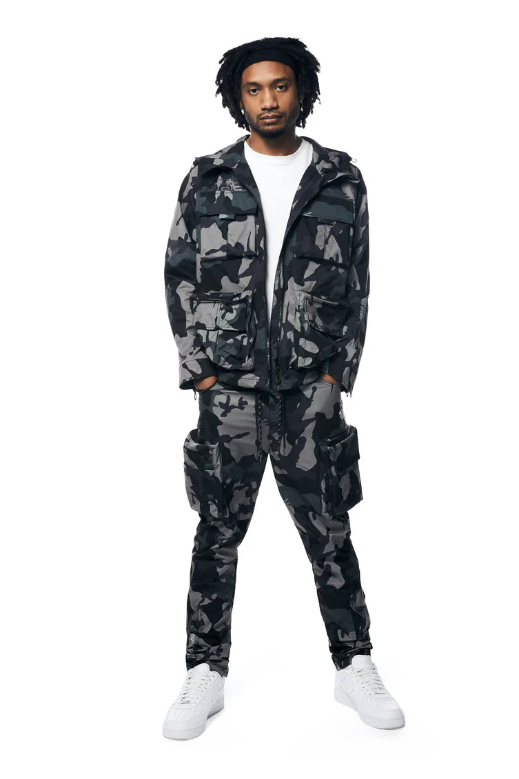 Smoke rise (stone camo Windbreaker Utility Jacket)