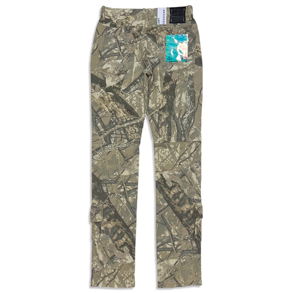 Smoke rise (khaki camo cargo denim pant)