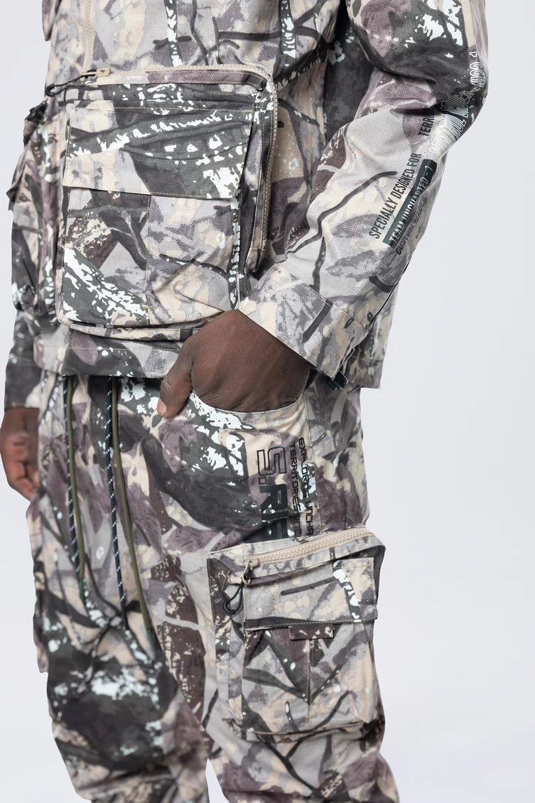 Smoke rise (Olive camo Utility Windbreaker Pant)