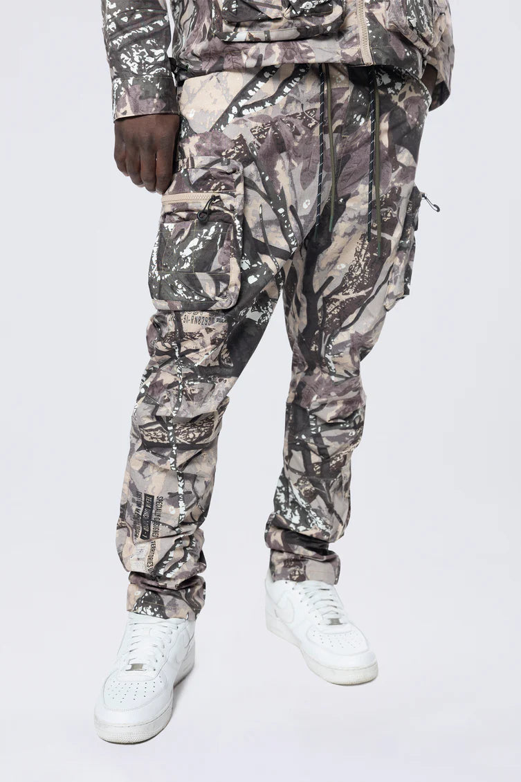 Smoke rise (Olive camo Utility Windbreaker Pant)