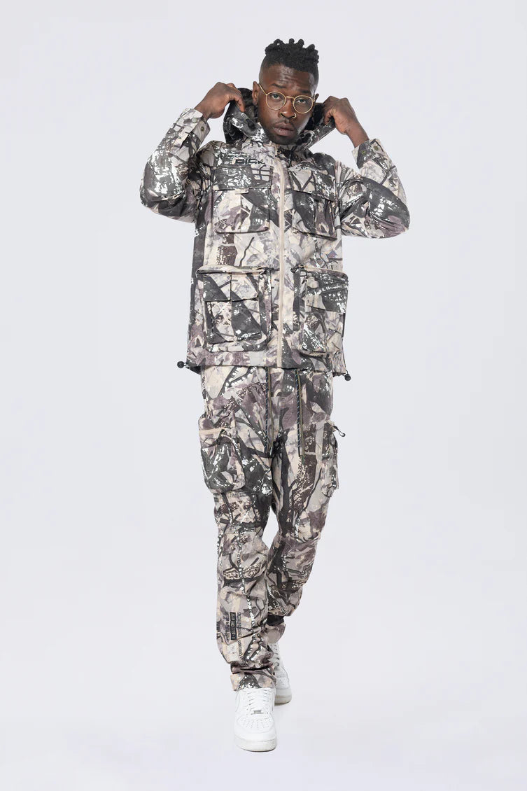 Smoke rise (Olive camo Utility Windbreaker Pant)