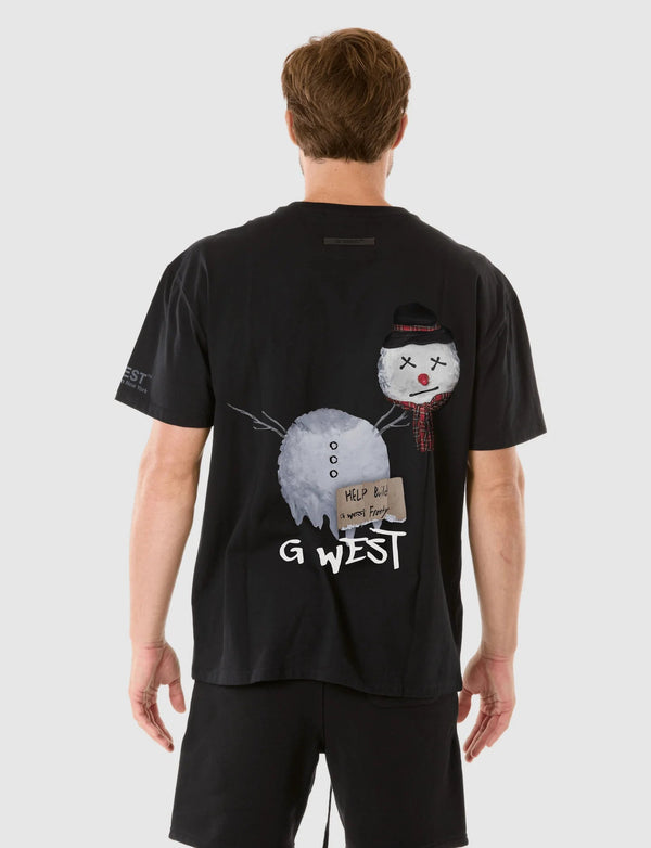 G west (Black melting snowman  t-shirt)