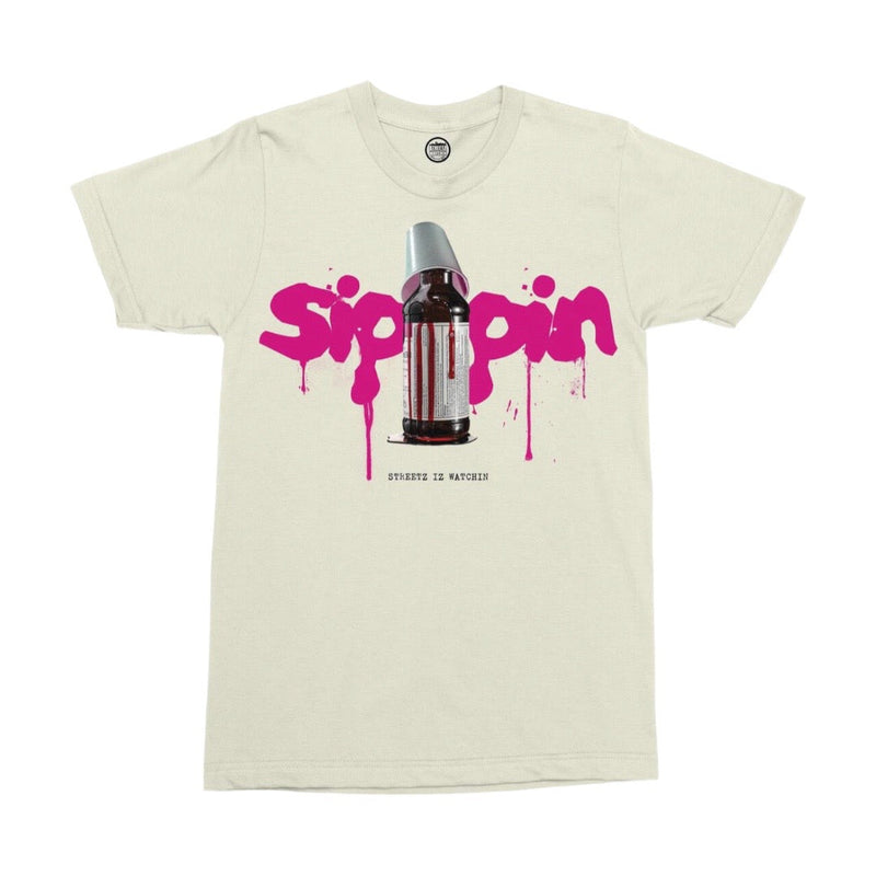 Streetz iz Watchin (Cream "Sippin" T-Shirt)