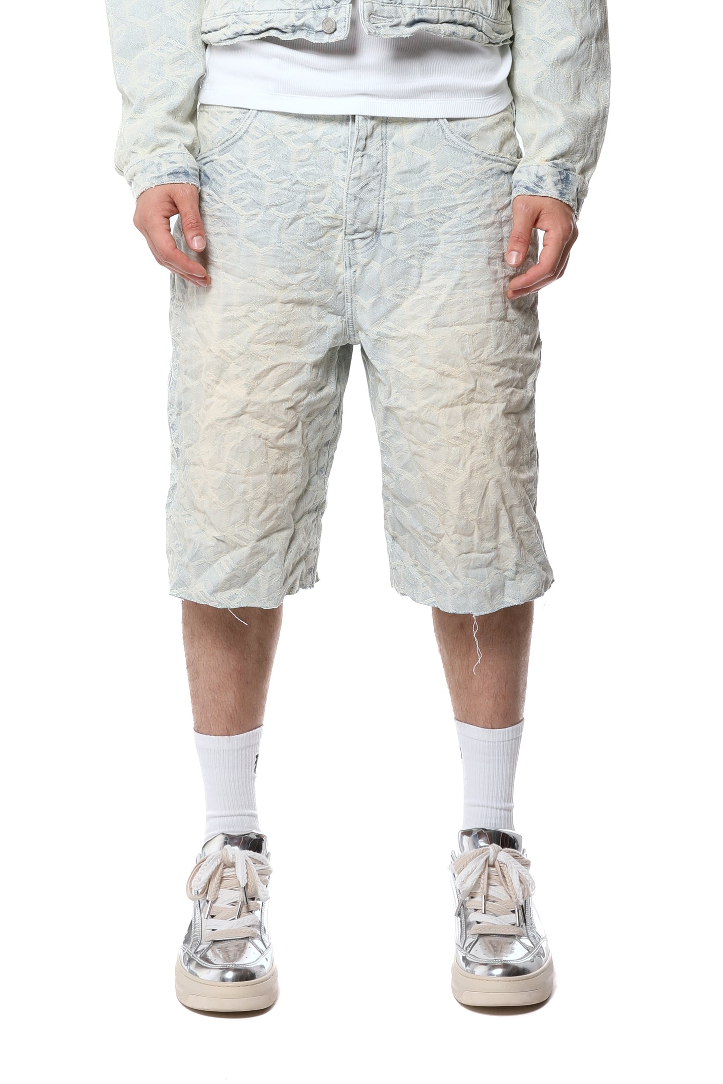 Purple brand Monogram Shorts Light Indigo