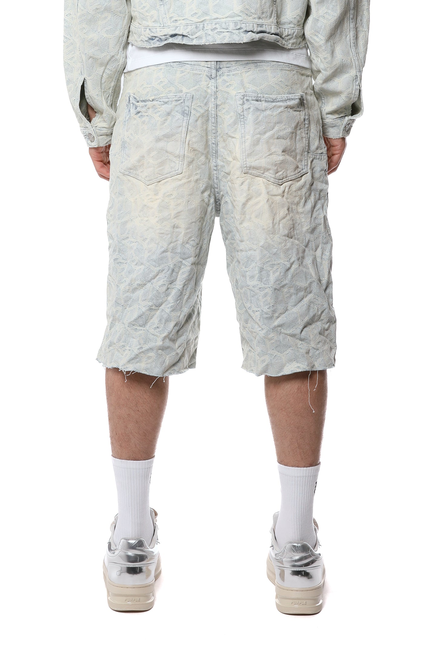 Purple brand Monogram Shorts Light Indigo