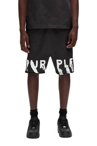 Purple Brand Men's Painted Wordmark Short Set Black