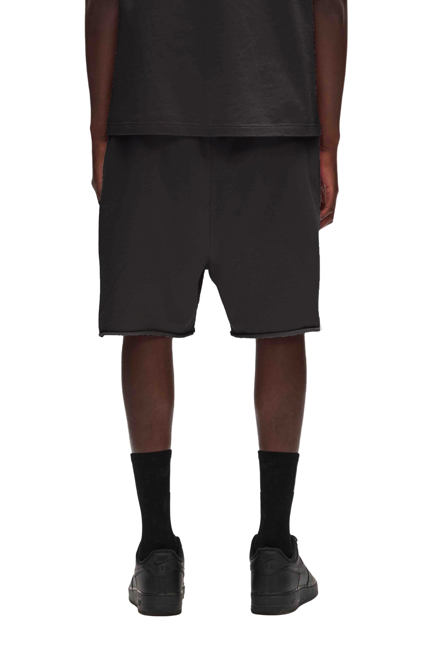 Purple Brand Painted Wordmark Shorts Black