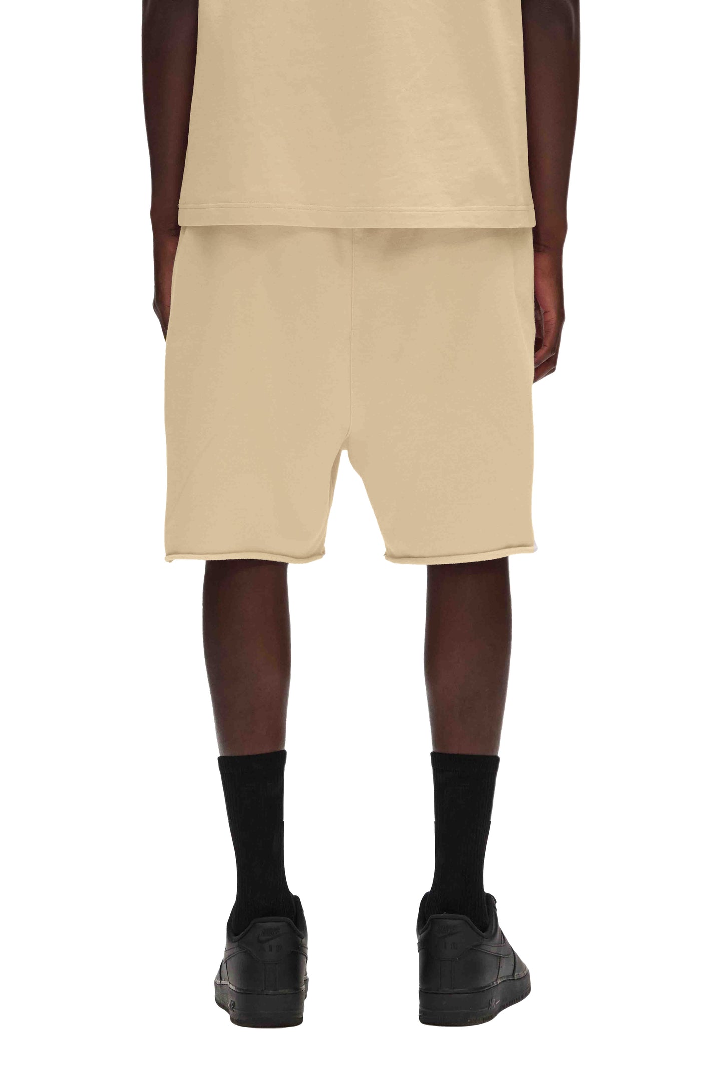 Purple Brand  Painted Wordmark Shorts Tan