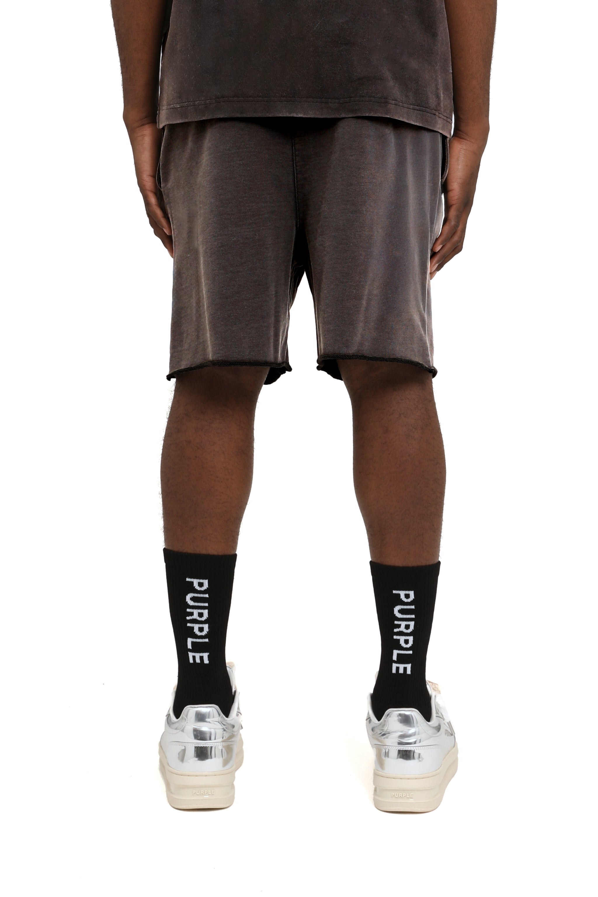 Purple Brand Worn Gothic Raw Hem Shorts