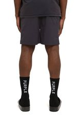 Purple Brand Flames All Round Shorts Navy